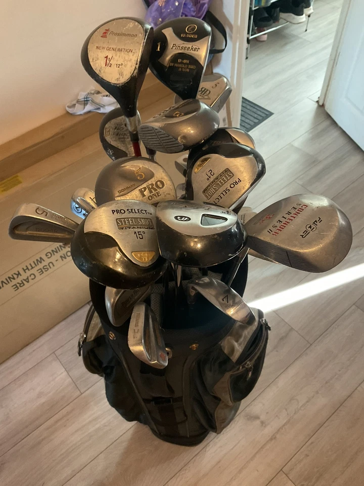 25 set of men's  golf clubs Right hand (woods + irons) + golf bag - Image 3 of 4