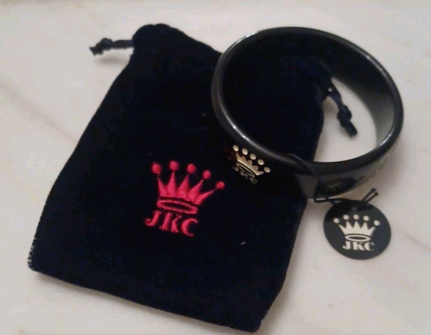 Jessica Kagan Cushman Bangle Bracelet JKC “FUC - OFF...I'M SHOPPING ! with Pouch View 5