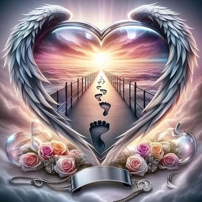 Angel Wings Diamond Art Kits for Adults Beginners,Love Rose Flower 5D Full Ro...