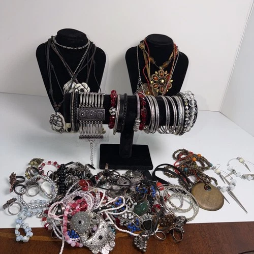 Bulk Bundle Vintage to Now Costume Wearable Fashion Women Jewelry Grab Bag 2 Lbs