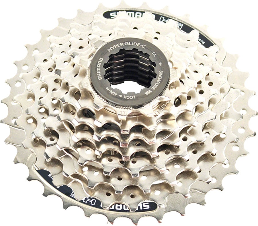 Shimano CS-HG41 Cassette - 8 Speed, 11-34t, Silver, Mega Range | eBay