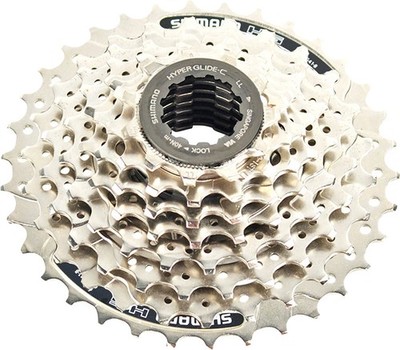 Shimano CS-HG41 Cassette - 8 Speed, 11-34t, Silver, Mega Range | eBay