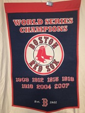 Boston Red Sox 24x36 Embroidered Genuine Wool MLB Team Dynasty Banner Pennant