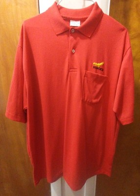 Buick Polo Xtra Large Red With Black Font Buick City Logo Golden Hawk 70s Emblem