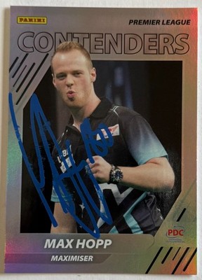 Max Hopp Hand Signed 2025 Panini PDC Premier League Card Darts Autograph