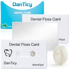 Dental Floss Deep Clean Waxed in a Credit Card 129 Foot Pack of 3 
