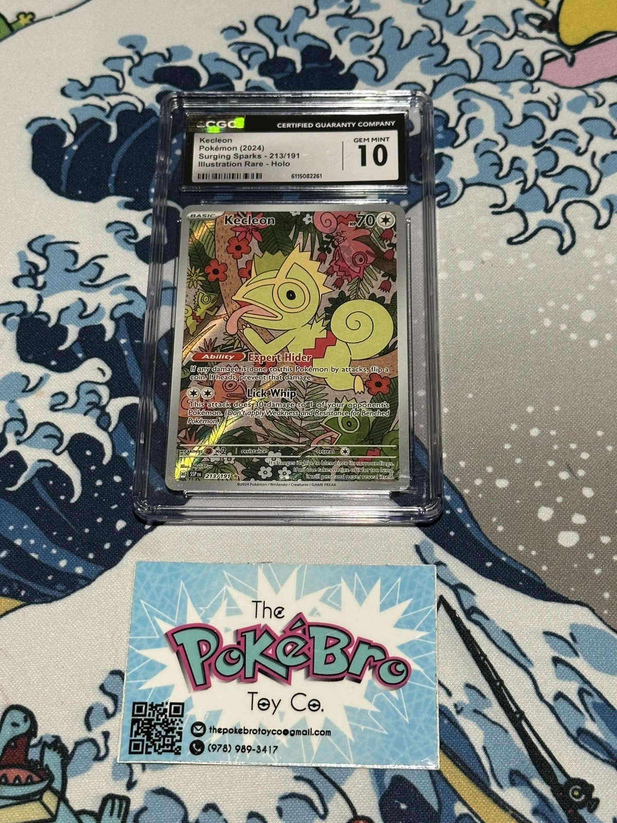 Pokemon Card Kecleon Surging Sparks 213/191 Illustration Rare CGC 10