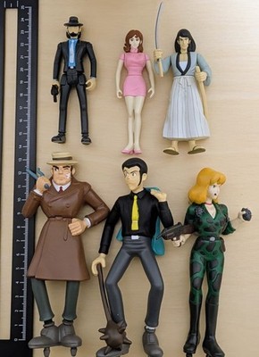 Lupine the Third 6Pcs Action Figures Set Anime Style Includes Daisuke, Gome, F.
