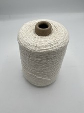 100% Bourette Silk. Bleached White.500g Cone.Knit/Craft. 8nm. Silky Soft Singles