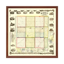 Old Map of Dekalb County, IN 1863 - Vintage Indiana Art