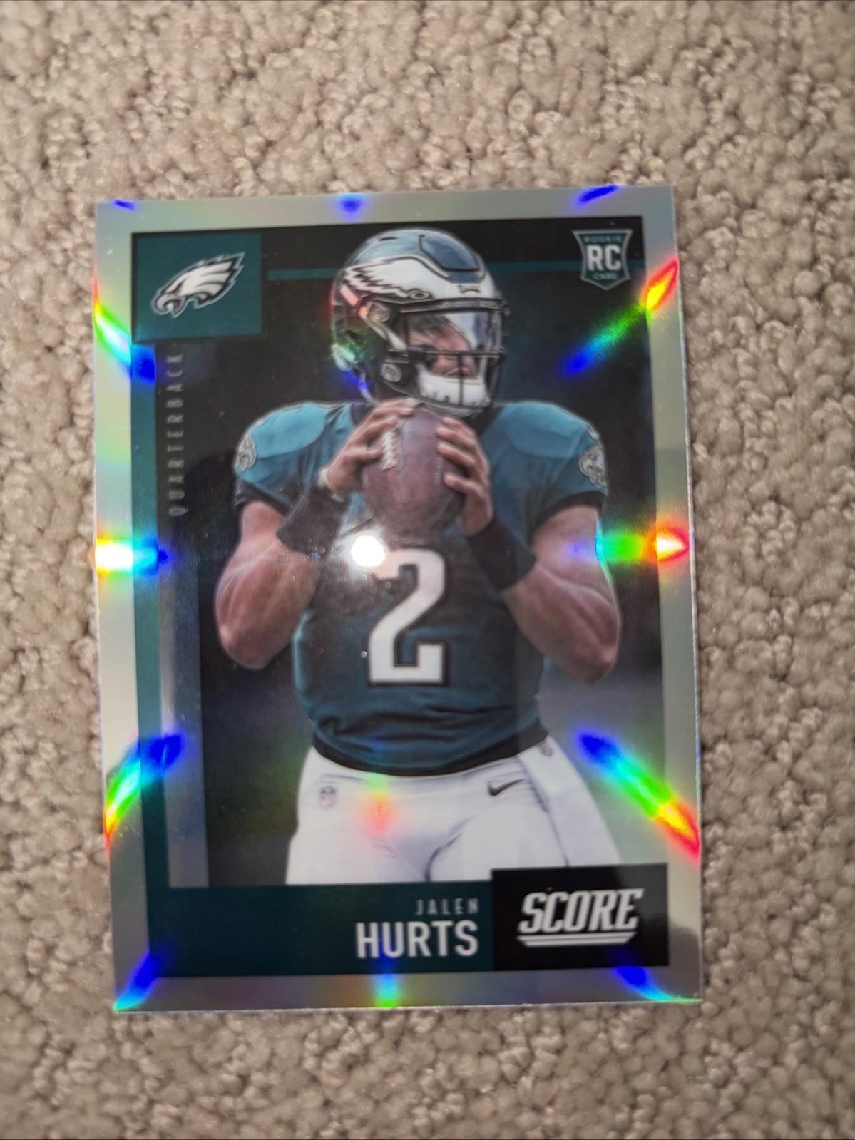 JALEN HURTS 2020 Panini Chronicles Score NFL Football Silver Prizm Rookie RC