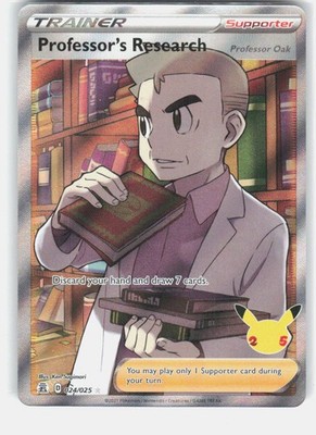 Professor's Research (Full Art) Holo Ultra Rare Celebrations 024/025 NM