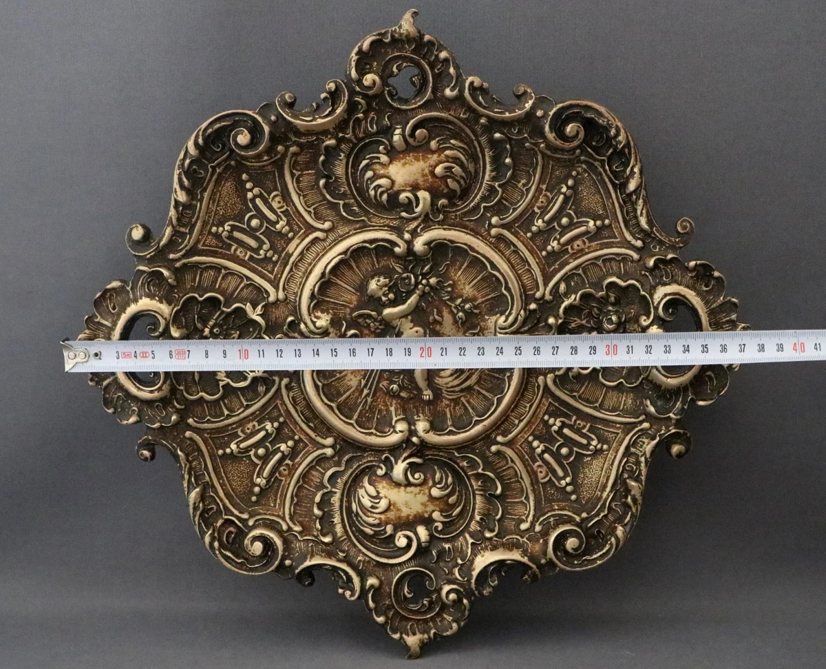 End 19th century/France/big massive bronze plate on legs/Rococo style