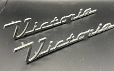 1955 1956 Ford Fairlane Victoria Emblem Chrome Parts Restore Pair 1955 1956 Ford Fairlane Victoria Emblem Chrome Parts Restore Pair