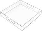 <!--F#f_0-->12x12 Inch Clear Serving Tray with Handles, Spill Proof Acrylic Serving Tray<!--F/-->