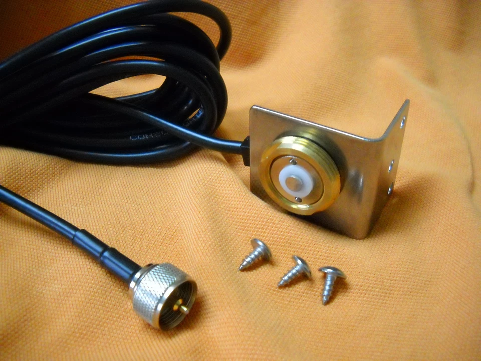 Soporte guardabarros 3/4" NMO ACERO INOXIDABLE L MONTAJE CON CONECTOR PL-259 HECHO EN EE. UU. Foto 2 de 2