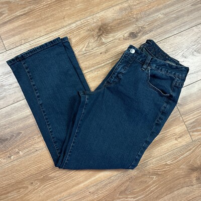 Jag Jeans Mid Rise Straight Leg Womens 14P Dark Wash Blue Stretch Denim  Slimming