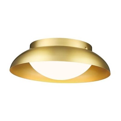  Gold Ceiling Light Fixture, 12'' Ceiling Light in Brushed Gold Finish with 