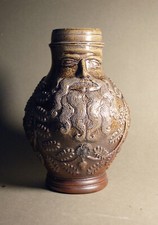 Bartmannskrug, nach Kölner Vorbild, Holzofenbrand, Rheinisches Steinzeug