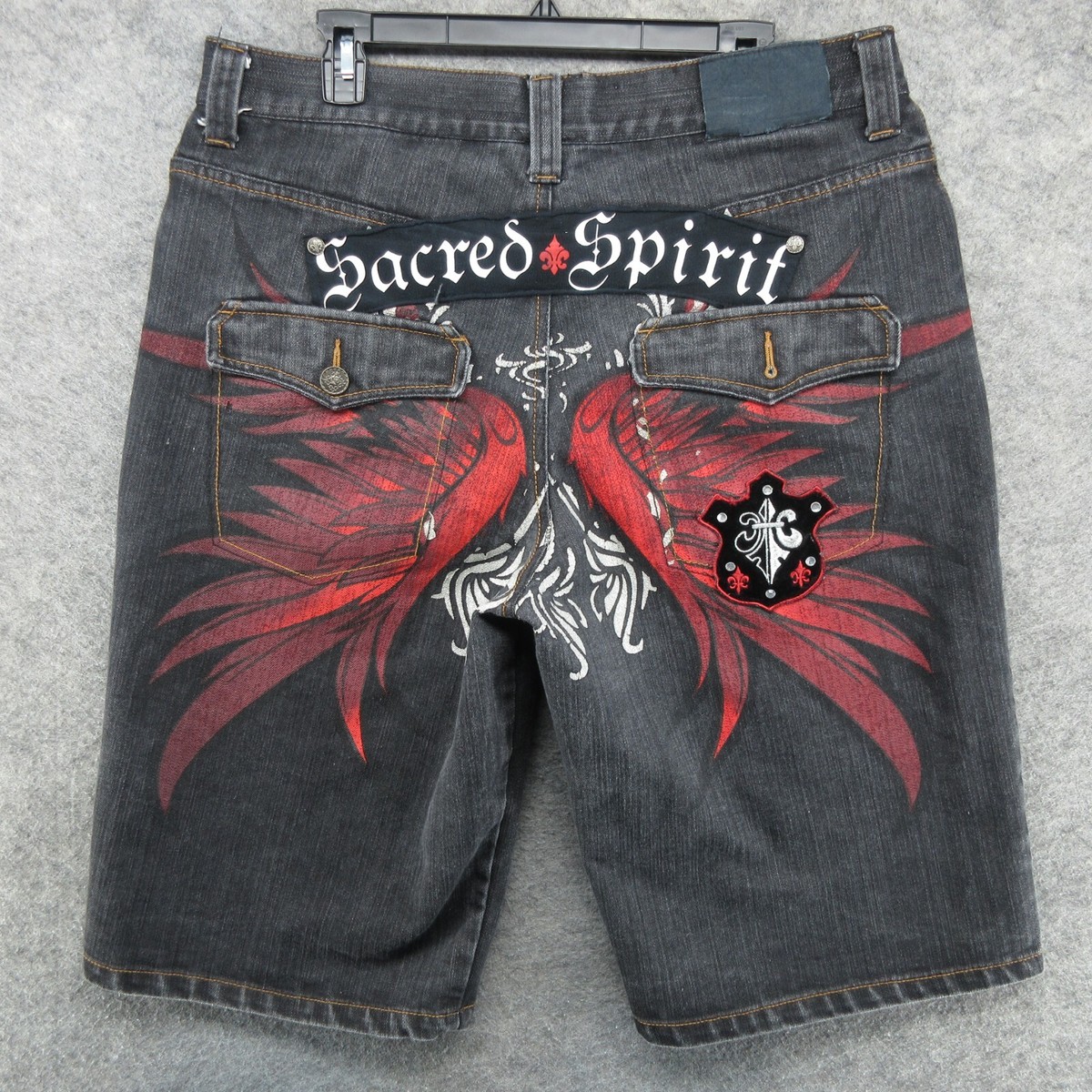 VTG Raw Blue Shorts Mens 36 Black 14