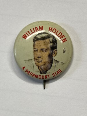 Quaker Puffed Wheat & Rice  Shot From Guns   William Holden Paramount Star Pin