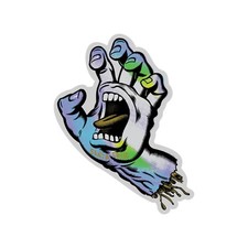 Santa Cruz Skateboard Sticker 3" Old School Screaming Hand Holo Skate Punk Surf