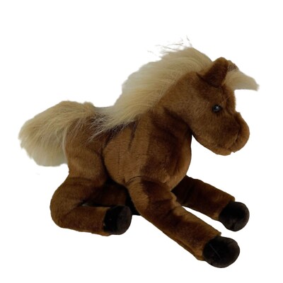 Douglas Brown Horse 14  Plush Tan Mane Tail White Blaze Pony Stuffed Toy