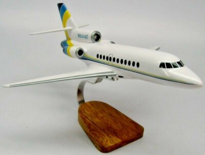 Dassault Falcon 900 F900 Trijet French Airplane Desktop Kiln Wood Model Regular