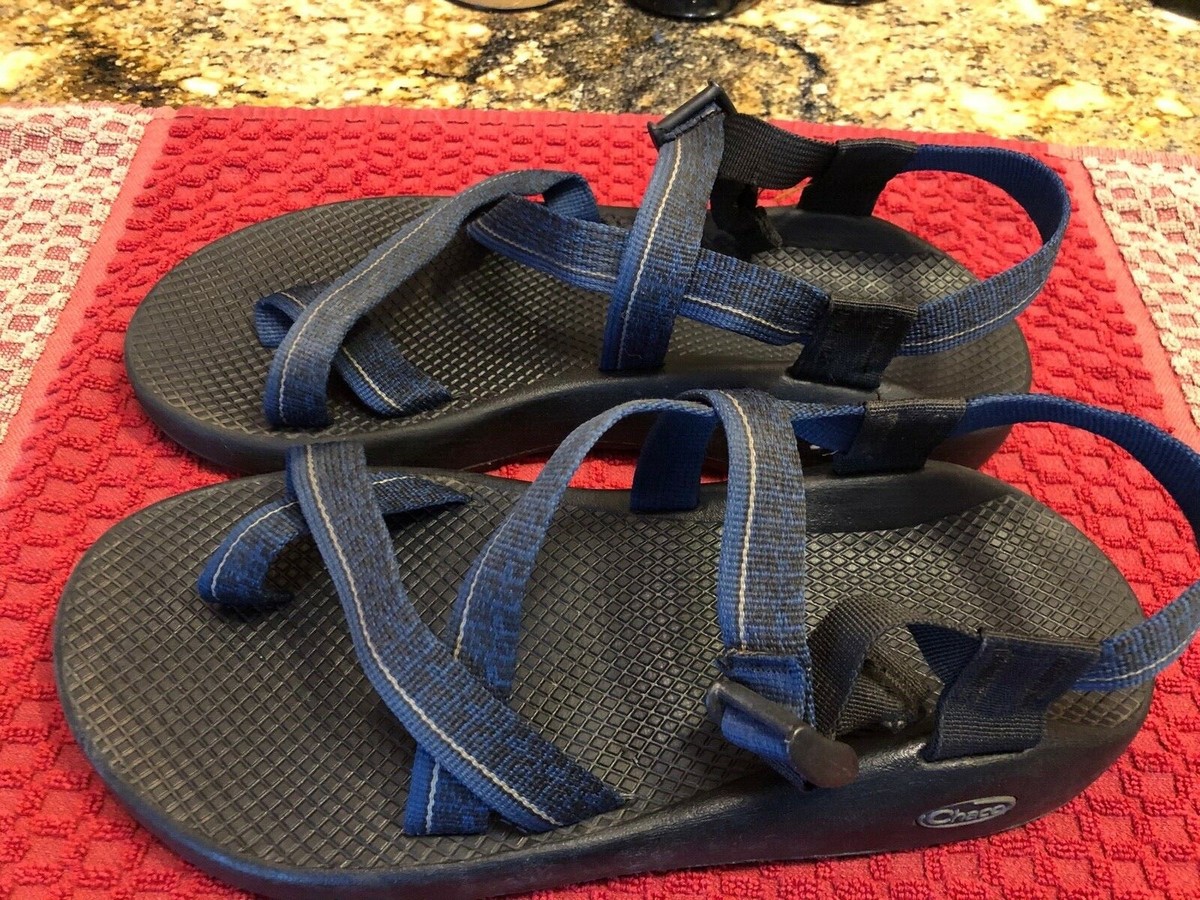 Chaco Z/2 Classic Mens 9 Toe Loop Strappy Sandals Chaco Z/Cloud Classic Sandals Mens 9 Blue Orange Toe Loop  main image 2