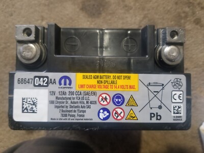 2018-2024 Jeep Dodge Chrysler OEM Auxiliary Battery
