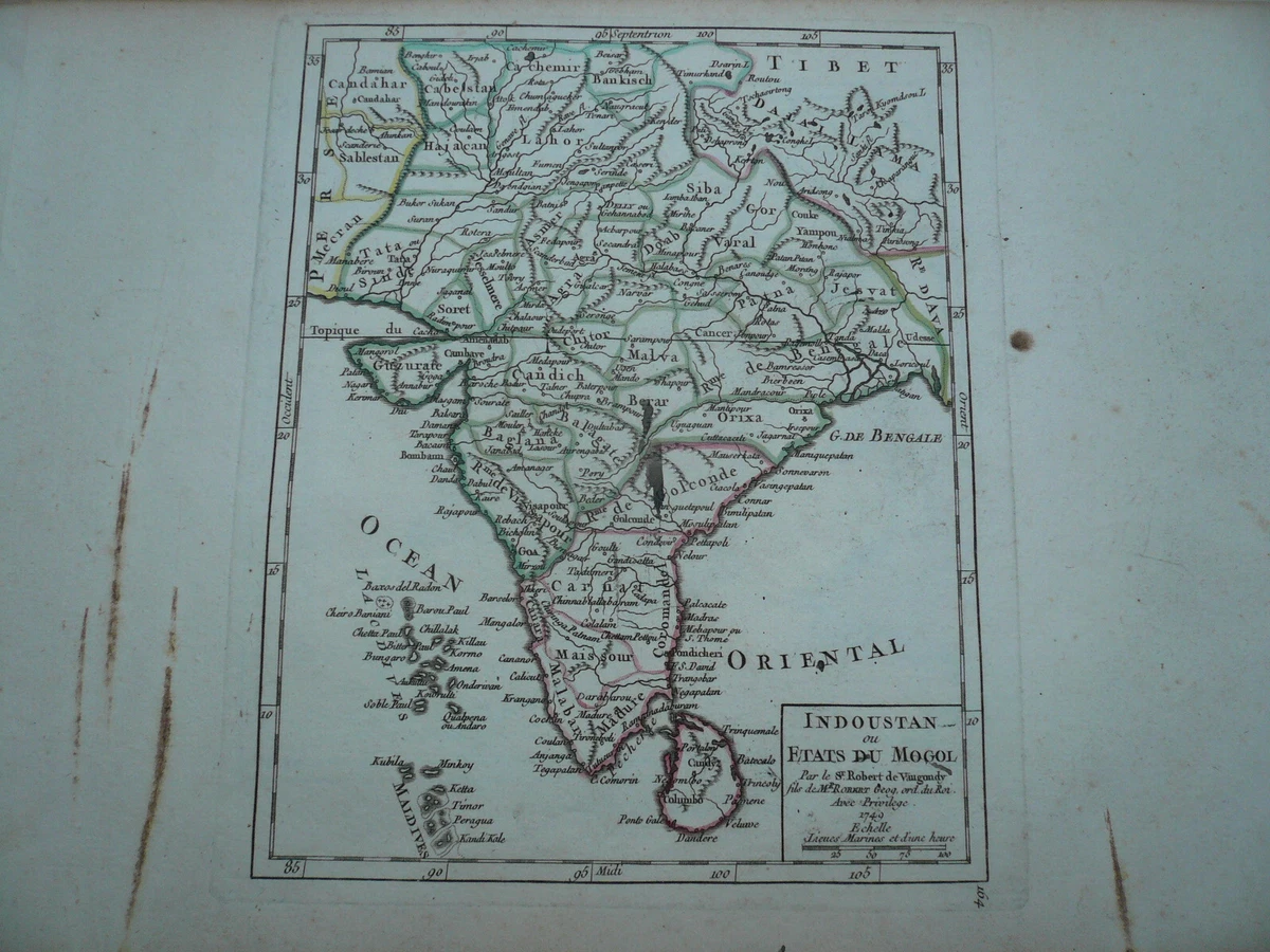 Preços baixos em Índia 1700-1799 Intervalo de Datas Mapas antigos