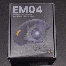 Wireless Trackball Mouse, EM04 Ergonomic Bluetooth Rollerball Mouse Rechargeable