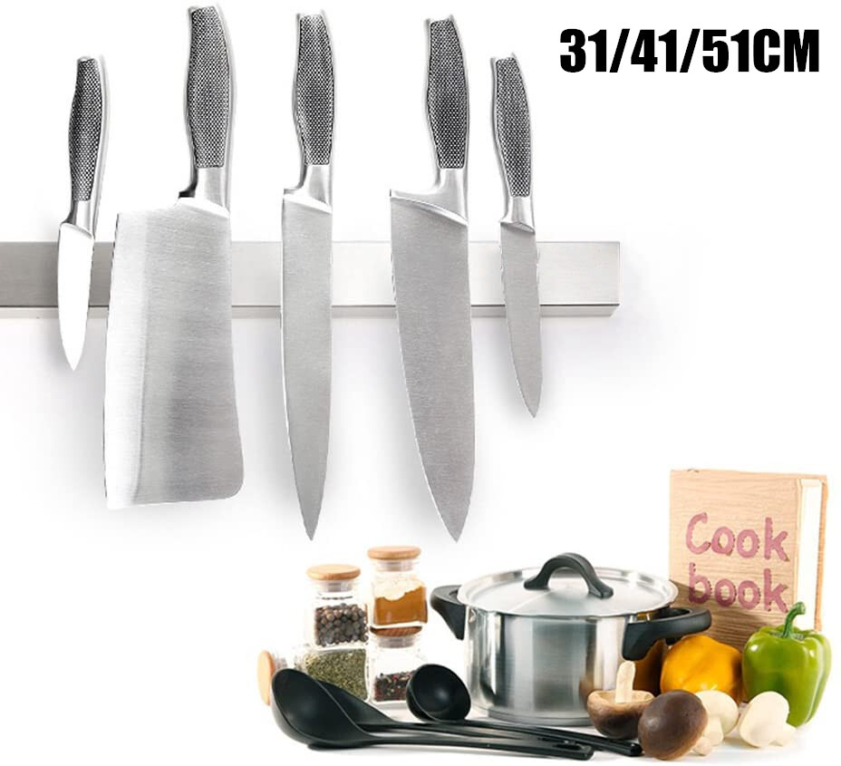 Wall Mounted Kitchen Knife Holder Storage Rack Bar Tool 31/41