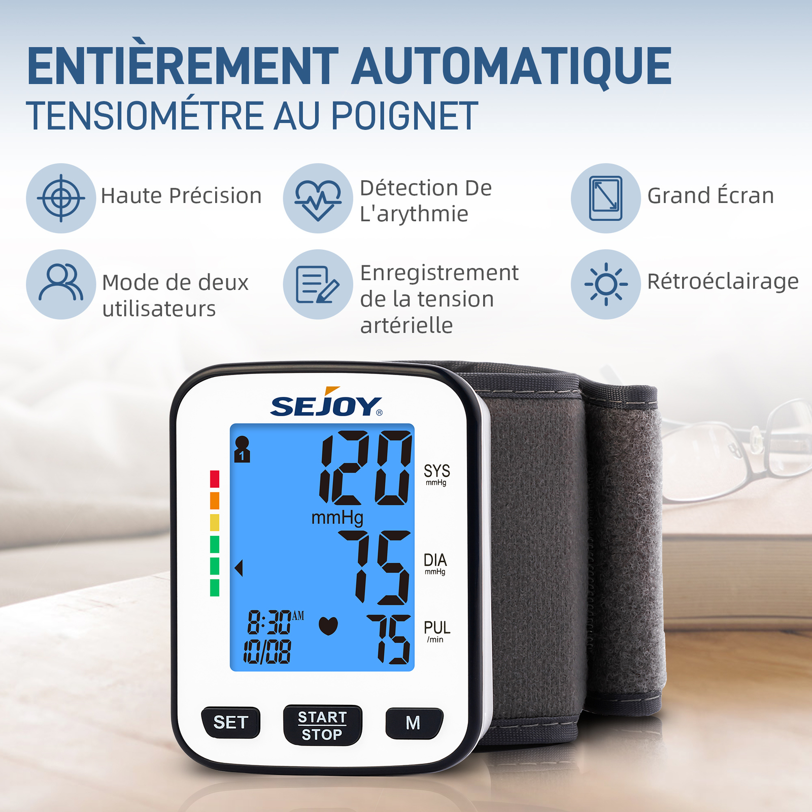 SEJOY Digital Tensiomètre Electronique Automatique Pression