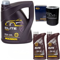 MotoröL Set Mannol Elite 5W40 API 7 Liter + ÖLfilter FüR Opel Renault Master II