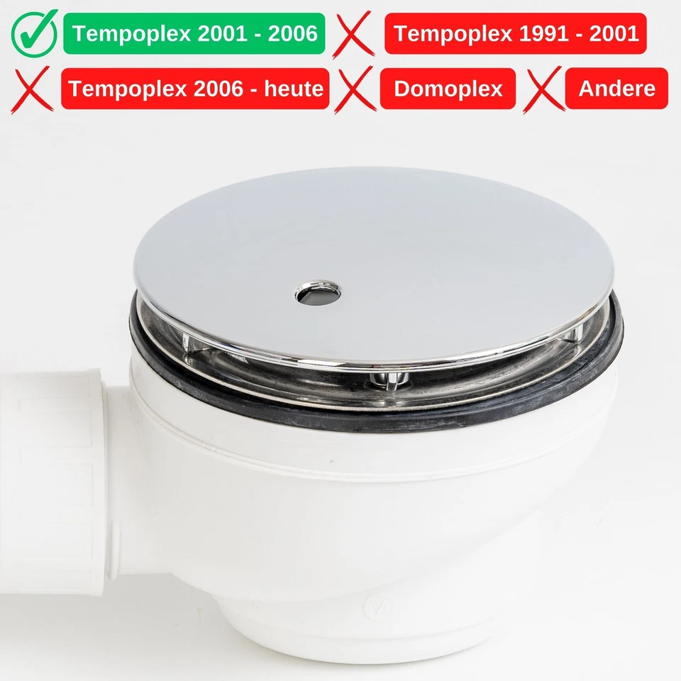 Abdeckhaube mit Haarsieb für Duschabfluss Ø 112mm kompatibel mit Viega Tempoplex - Bild 2 von 4