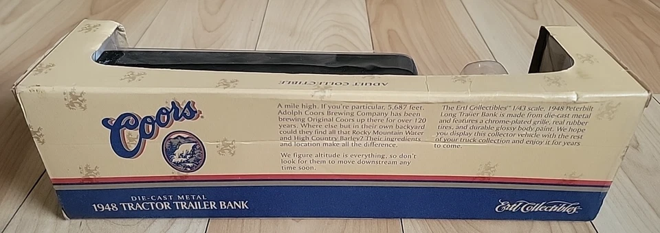 Coors 1948 Tractor Trailer Bank Diecast Ertl Collectibles 1/43 #H859 - NEW READ - Image 4 of 4