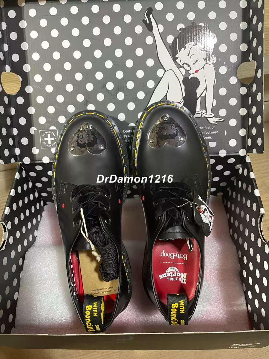 NIB Dr. Martens x Betty Boop 1461 Quad Platform Black RARE SHOES