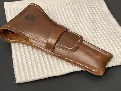 Leather Double Edge Safety Razor Protective Travel Case Pouch For Rockwell 6S T