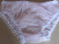 NYLON SEE THROUGH KNICKERS SIZE  WAIST  28-38 INCH        NO 2