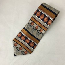 Steven Harris Men  s Neck Tie Basketball With Stripes Handmade