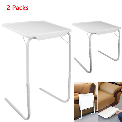 Adjustable Table Desk Smart TV Tray Laptop PC Dinner Bed Mate Folding Desk Table
