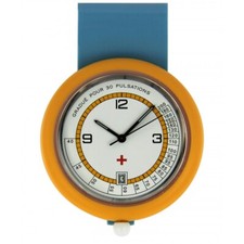Montre Infirmière Plastique Orange à CLIP