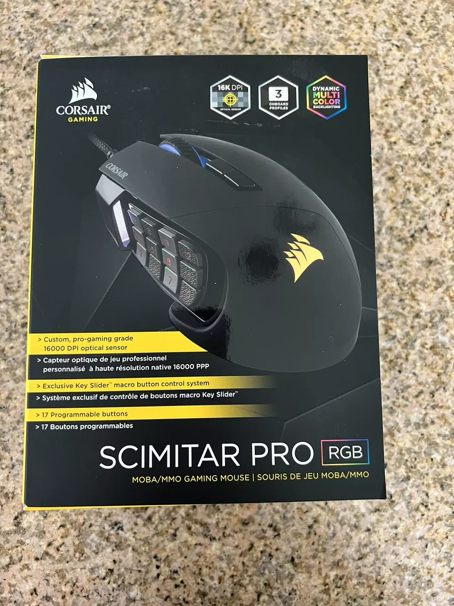 Corsair Scimitar Pro RGB MMO ‎CH-9304311-NA Gaming Mouse 16,000 DPI 12 Buttons 840006618997 |