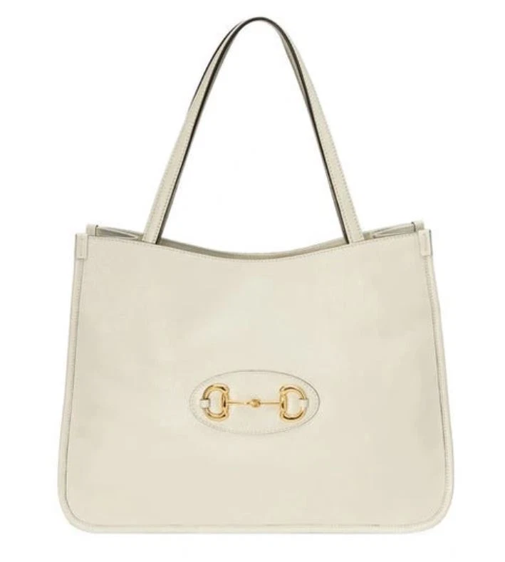 Gucci Horsebit 1955 Medium Tote Bag in White