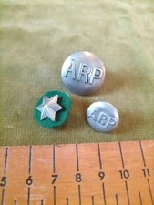 WW2 British AIR RAID PRECAUTIONS WARDENS BUTTONS & STAR CHENEY BIRMINGHAM Lot.