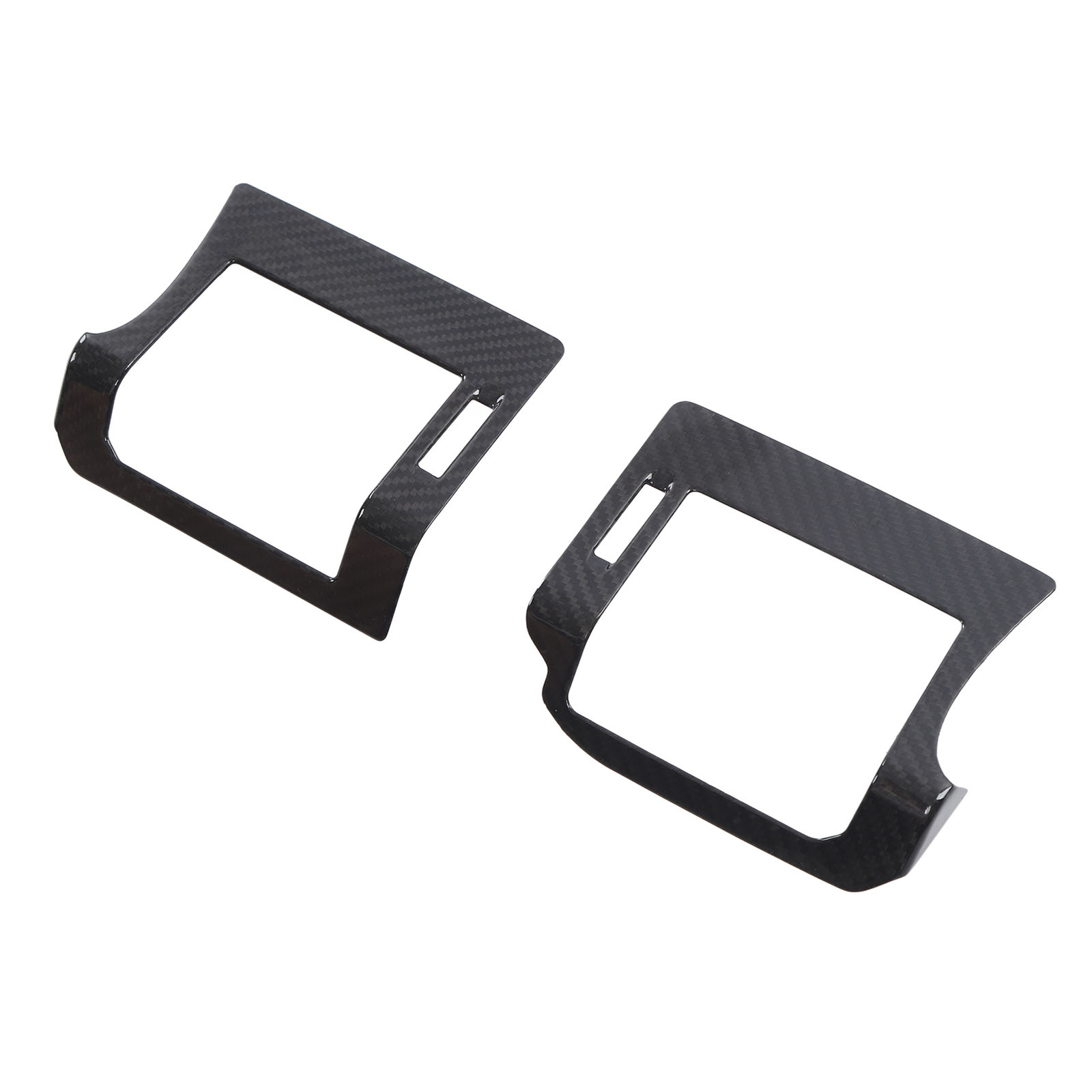 2Pcs Car Side Air Vent Outlet Frame Carbon Fiber Outlet Cover Trim For