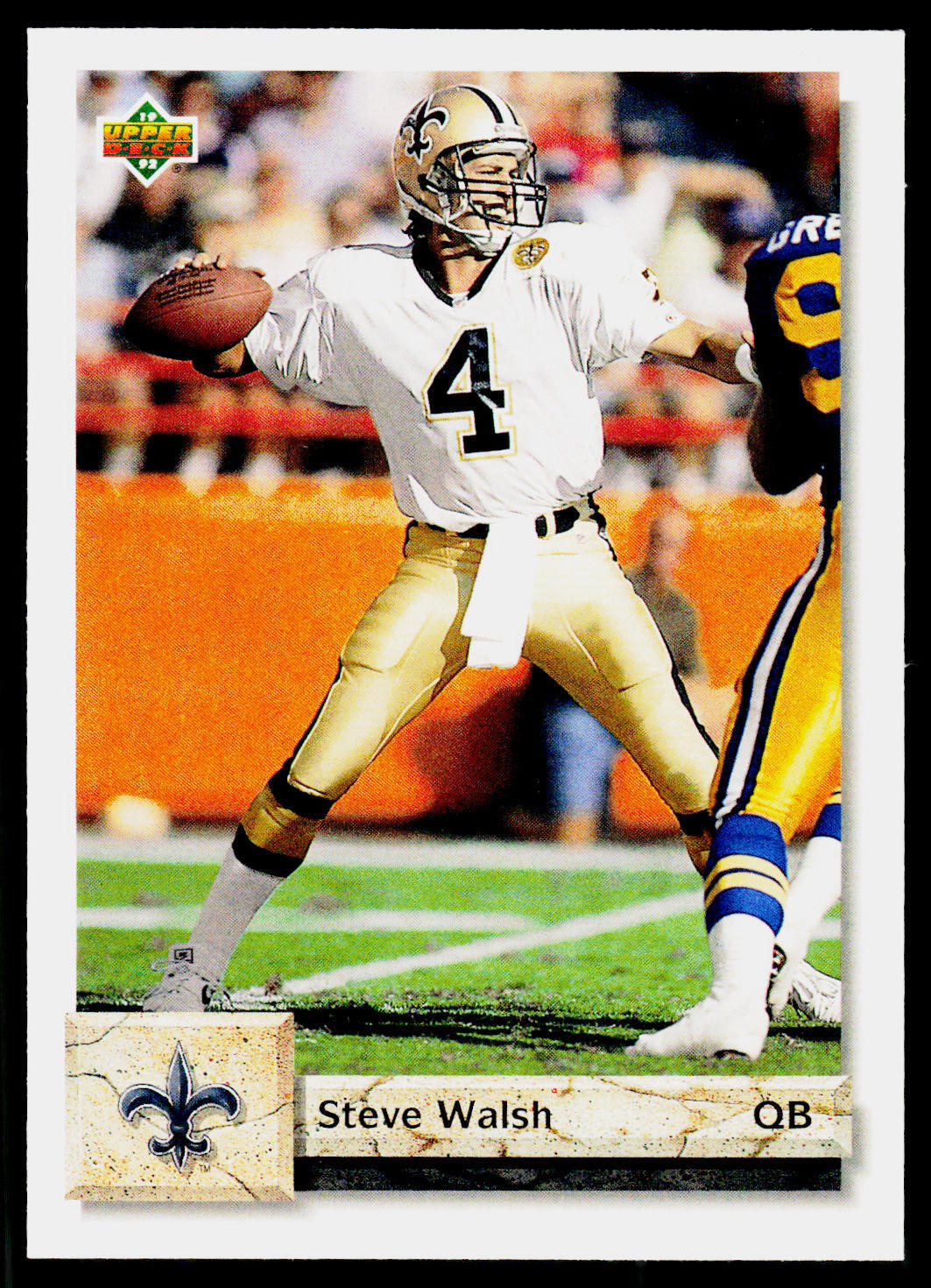 Steve Walsh, 1992 Upper Deck Football Card, #239, New Orleans Saints,