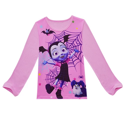 2pcs Kids Vampirina Pyjamas Set Cosplay Costume Long Sleeve T-shirt+Pants Outfit - Picture 5 of 12