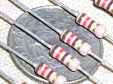 10 NEW 120 OHM CARBON FILM CF 1/4 W .25 W WATT 5% RESISTOR CR 25 120R FREE SHIP